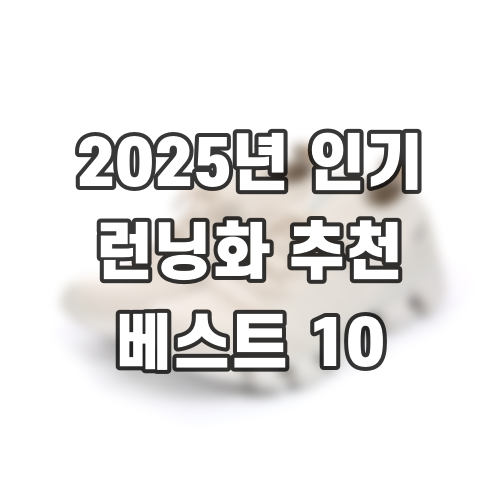 2025년 인기 런닝화 추천 베스트 10