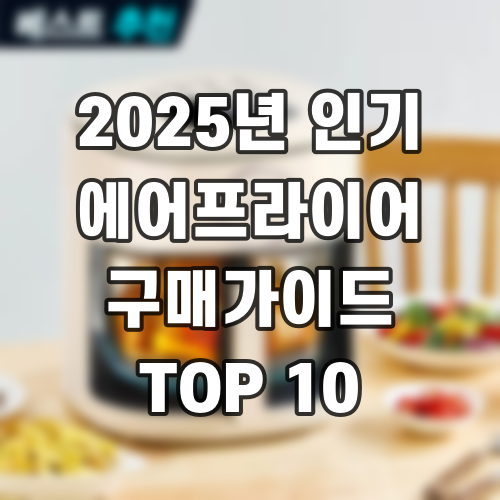 2025년 인기 에어프라이어 구매가이드 TOP 10
