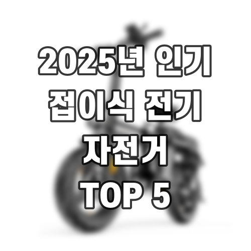 2025년 인기 접이식 전기 자전거 TOP 5